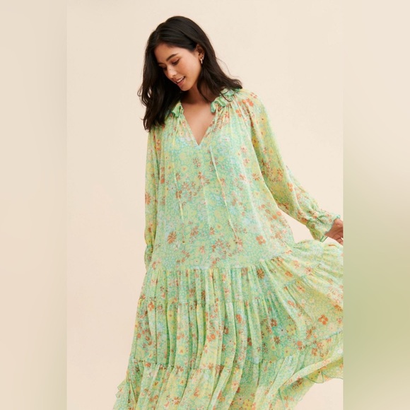 Free People Feeling Groovy Midi Dress size Large - Picture 4 of 10